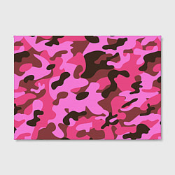 Холст прямоугольный Камуфляж: розовый/коричневый, цвет: 3D-принт — фото 2