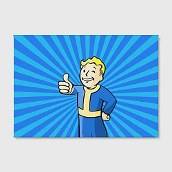 Холст прямоугольный Fallout Blue, цвет: 3D-принт — фото 2