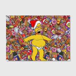 Холст прямоугольный Обжора Гомер, цвет: 3D-принт — фото 2