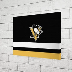 Холст прямоугольный Pittsburgh Penguins: Black, цвет: 3D-принт — фото 2