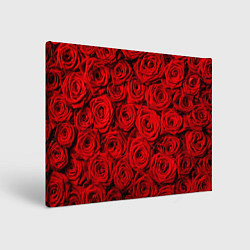 Холст прямоугольный Красные розы, цвет: 3D-принт