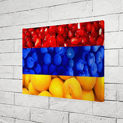 Холст прямоугольный Флаг Армении, цвет: 3D-принт — фото 2