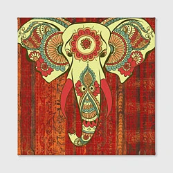 Холст квадратный Индийский слон, цвет: 3D-принт — фото 2