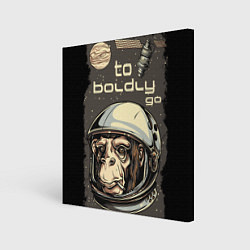 Холст квадратный Monkey: to boldly go, цвет: 3D-принт