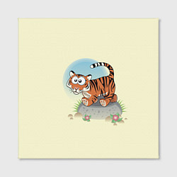Холст квадратный Маленький тигренок, цвет: 3D-принт — фото 2