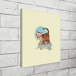 Холст квадратный Маленький тигренок, цвет: 3D-принт — фото 2