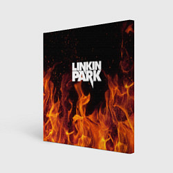Холст квадратный Linkin Park: Hell Flame, цвет: 3D-принт