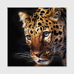 Холст квадратный Глаза леопарда, цвет: 3D-принт — фото 2