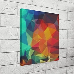 Холст квадратный Цветные полигоны, цвет: 3D-принт — фото 2