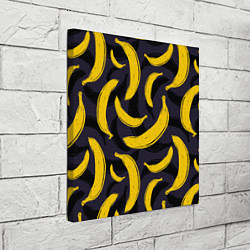 Холст квадратный Бананы, цвет: 3D-принт — фото 2