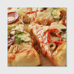 Холст квадратный Пицца 2, цвет: 3D-принт — фото 2