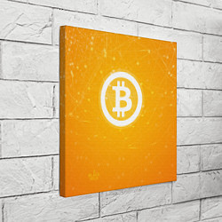 Холст квадратный Bitcoin Orange, цвет: 3D-принт — фото 2