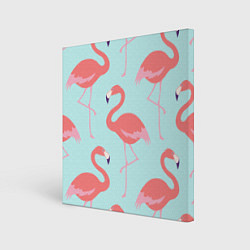 Холст квадратный Розовые фламинго, цвет: 3D-принт