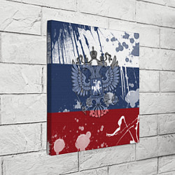 Холст квадратный Триколор и герб, цвет: 3D-принт — фото 2