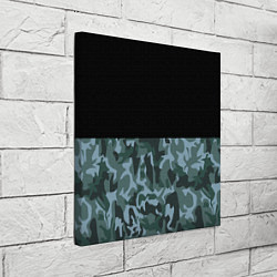 Холст квадратный Камуфляж: черный/синий, цвет: 3D-принт — фото 2