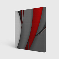 Холст квадратный Red-gray abstraction, цвет: 3D-принт