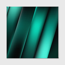 Холст квадратный Emerald lines, цвет: 3D-принт — фото 2
