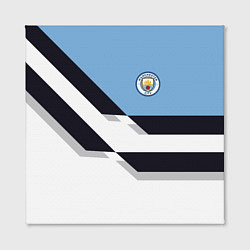 Холст квадратный Manchester City FC: White style, цвет: 3D-принт — фото 2