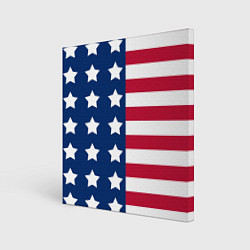 Холст квадратный USA Flag, цвет: 3D-принт