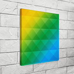 Холст квадратный Colored wall, цвет: 3D-принт — фото 2