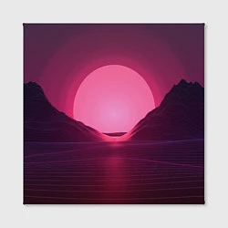 Холст квадратный Cyber Sun, цвет: 3D-принт — фото 2