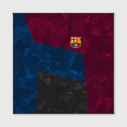 Холст квадратный FC Barcelona: Dark polygons, цвет: 3D-принт — фото 2