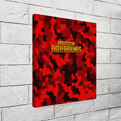 Холст квадратный PUBG: Red Mozaic, цвет: 3D-принт — фото 2