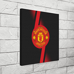 Холст квадратный FC Manchester United: Storm, цвет: 3D-принт — фото 2