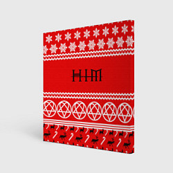 Холст квадратный Праздничный HIM, цвет: 3D-принт