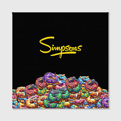 Холст квадратный Simpsons Donuts, цвет: 3D-принт — фото 2