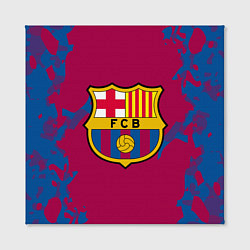 Холст квадратный FC Barcelona: Purple & Blue, цвет: 3D-принт — фото 2