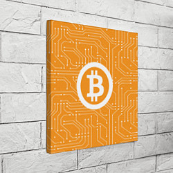 Холст квадратный Bitcoin: Orange Network, цвет: 3D-принт — фото 2