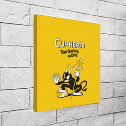 Холст квадратный Cuphead: Black Devil, цвет: 3D-принт — фото 2