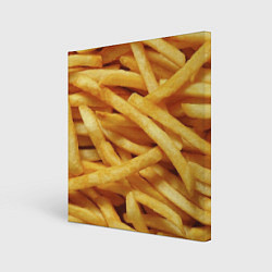 Холст квадратный Картофель фри, цвет: 3D-принт