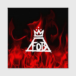 Холст квадратный Fall Out Boy: Red Flame, цвет: 3D-принт — фото 2