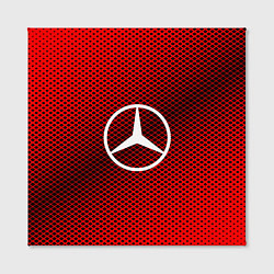 Холст квадратный Mercedes: Red Carbon, цвет: 3D-принт — фото 2