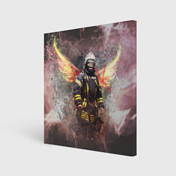 Холст квадратный Пожарный ангел, цвет: 3D-принт
