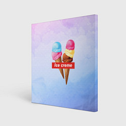 Холст квадратный Ice Creme, цвет: 3D-принт