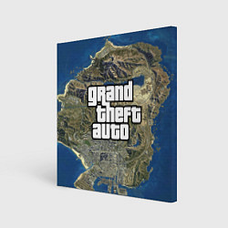 Холст квадратный GTA, цвет: 3D-принт