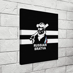 Холст квадратный RUSSIAN BRATVA, цвет: 3D-принт — фото 2