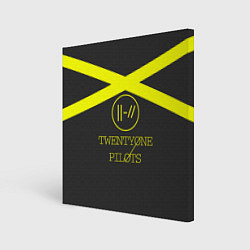 Холст квадратный Twenty One Pilots: Yellow Lines, цвет: 3D-принт