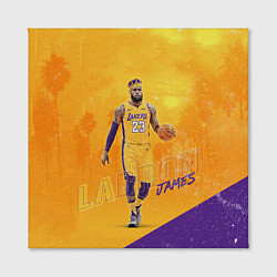 Холст квадратный LeBron James: NBA Star, цвет: 3D-принт — фото 2