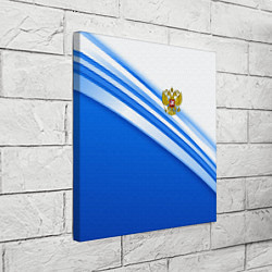 Холст квадратный Россия: голубая волна, цвет: 3D-принт — фото 2