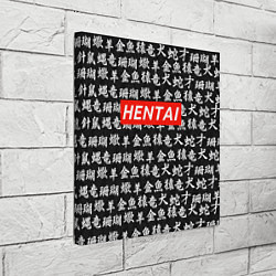 Холст квадратный Hentai Hieroglyphs, цвет: 3D-принт — фото 2