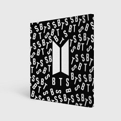 Холст квадратный BTS: Black Style, цвет: 3D-принт