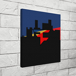 Холст квадратный FaZe Clan: Night City, цвет: 3D-принт — фото 2