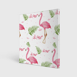 Холст квадратный Lil Peep: Pink Flamingo, цвет: 3D-принт