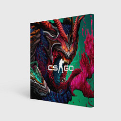 Холст квадратный CS GO hyper beast skin, цвет: 3D-принт