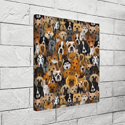 Холст квадратный Породы собак, цвет: 3D-принт — фото 2