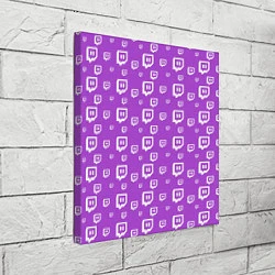 Холст квадратный Twitch: Violet Pattern, цвет: 3D-принт — фото 2